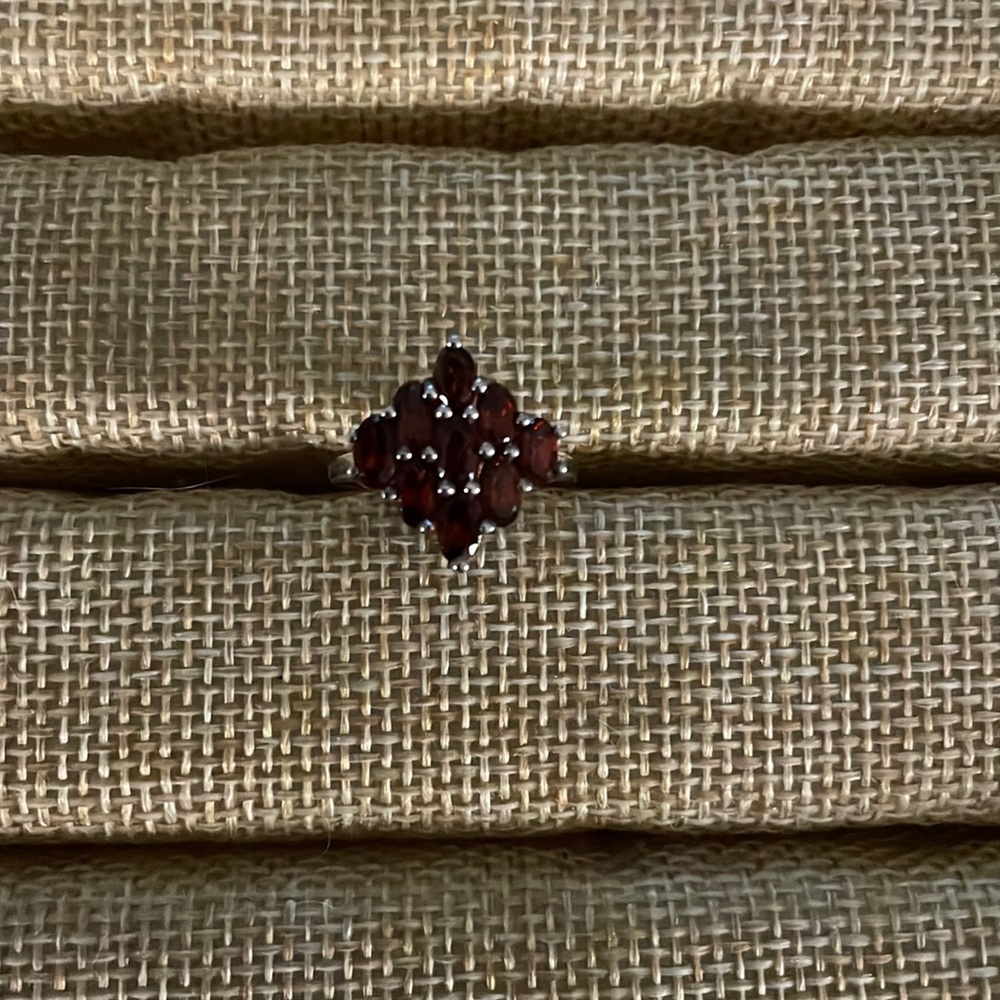Sterling garnet ring